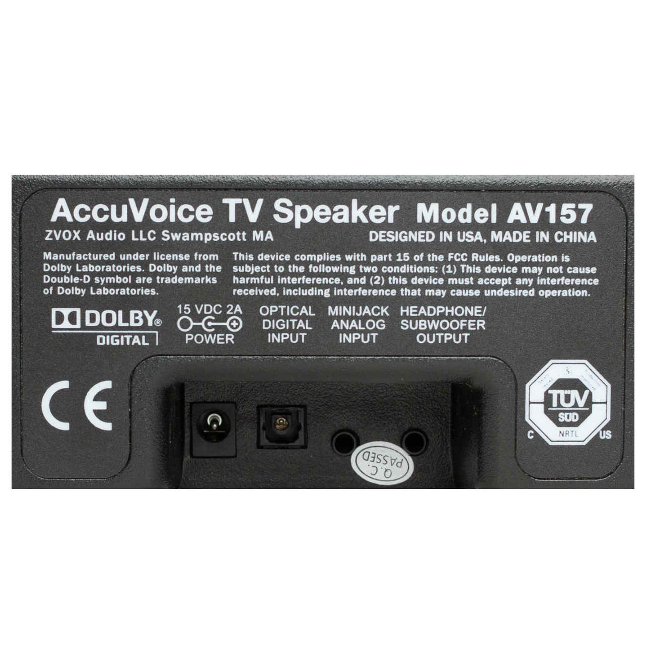 ZVOX AccuVoice 24W Soundbar ZVOX AV157 Hearing Aids for hearing